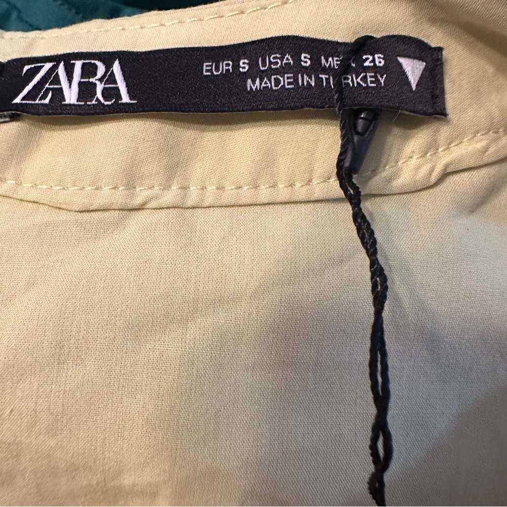 Zara Pale Yellow Long Sleeve Drawstring Jumpsuit - Picture 4 of 10